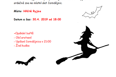 Pálení čarodějnic - duben 2019
