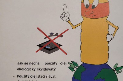 Použitý kuchyňský olej do odpadu  nepatří!
