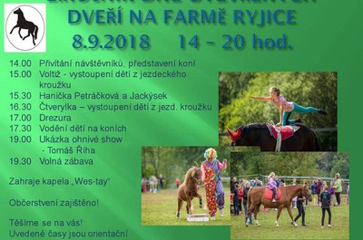 Pozvánka - 2. Ročník dne otevřených dveří na farmě Ryjice