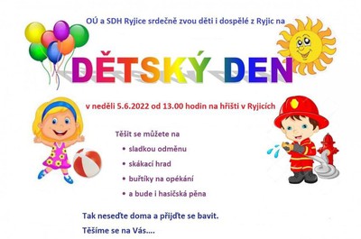 Pozvánka na Dětský den v Ryjicích