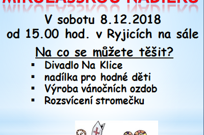 Pozvánka na Mikulášskou nadílku 2018