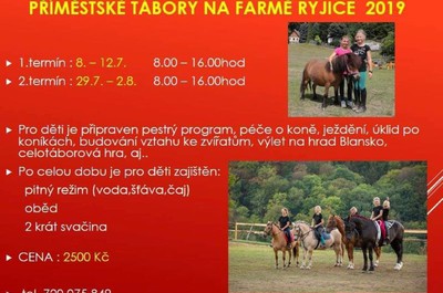 Příměstské tábory na farmě Ryjice 2019