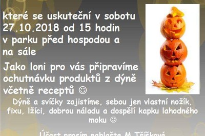 Společné dlabání dýní - říjen 2018
