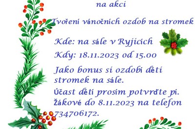 Tvoření vánočních ozdob na stromek