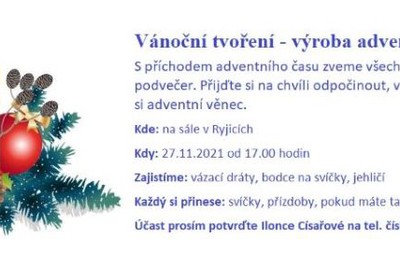 Vánoční tvoření - výroba adventních věnců