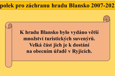 Turistické suvenýry hradu Blansko