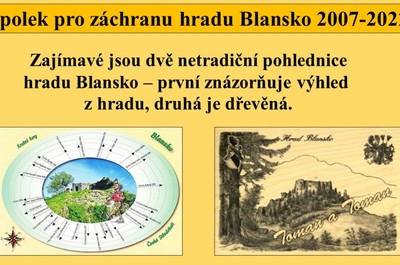 Turistické suvenýry hradu Blansko