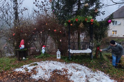 „Slavnostní vánoční rozsvícení hasičárny a točny autobusu v Ryjicích"