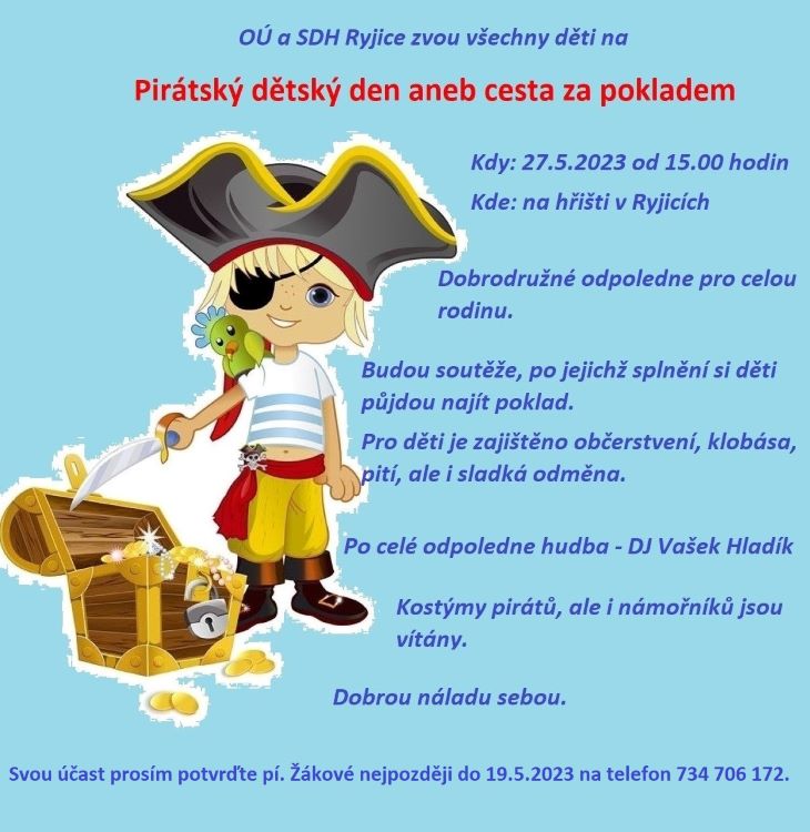 Pirátský dětský den aneb cesta za pokladem